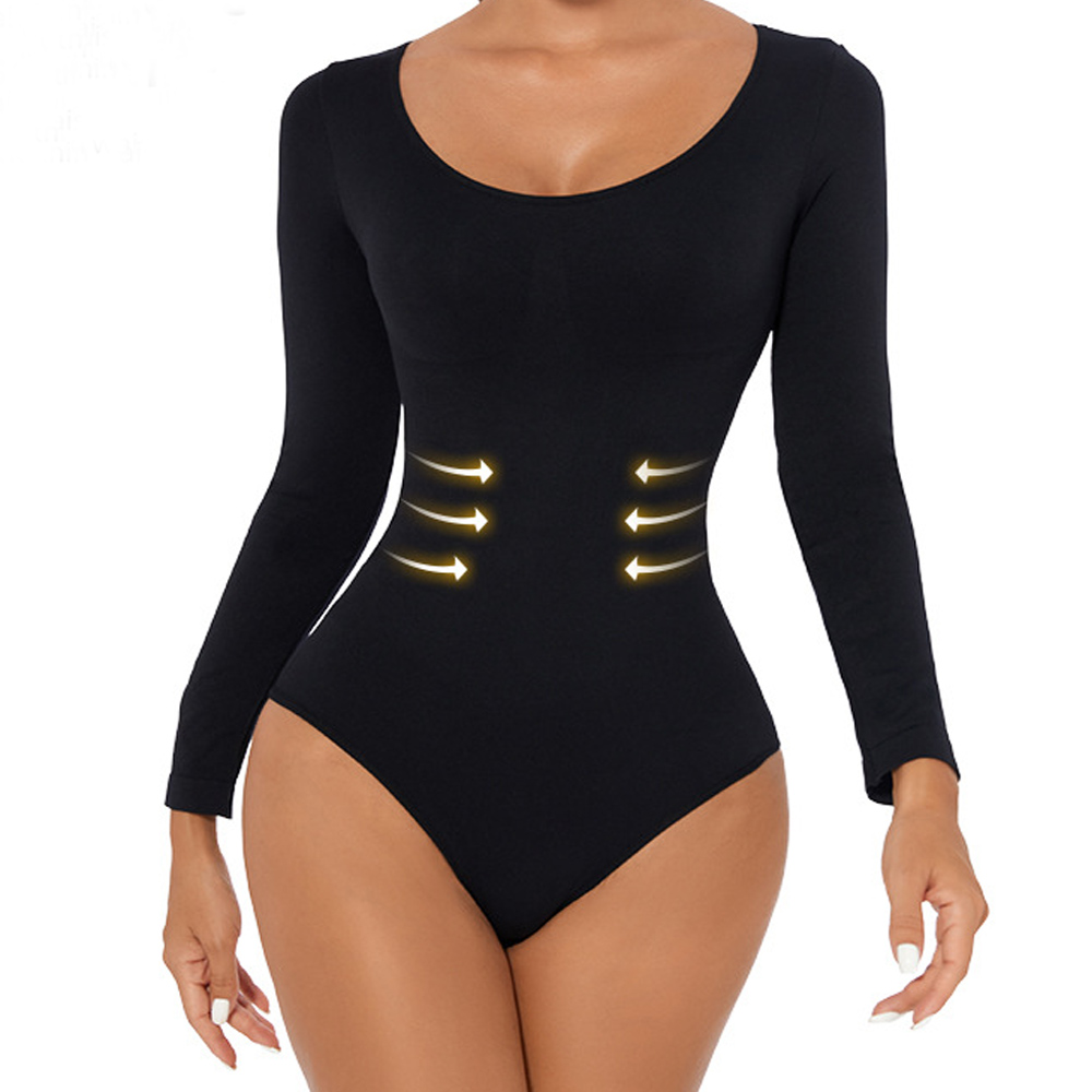 Shapewear Bodysuit Firm - Women One-piece Shapewear Bodysuit with Tummy